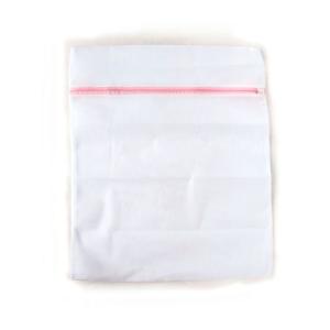 White Nylon Home Use Laundry Mesh Wash Bag with Zipper