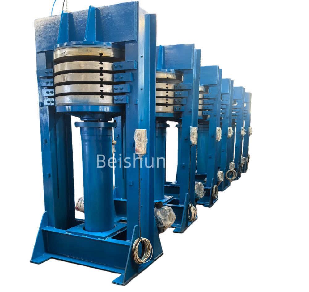 China Semi-automatic Electric Heating Hydraulic Four-layer Motorcycle Tyre Curing Press with 380V/50Hz Power and 220V/380V/Customized Voltage on sale