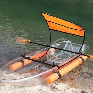 Polycarbonate Canoe Kayak Fishing , Lake / River Fishing Boats Easy Carrying