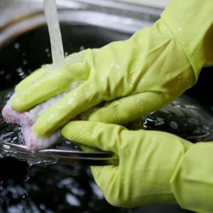 Anti Oil Household 300mm Rubber Hand Gloves For Kitchen