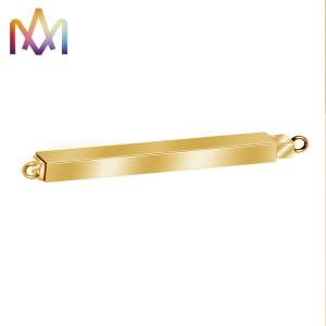 Gold Plated 4x48MM SS304 Horizontal Bar Pendant