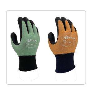 China Sharp Small Parts Handling Elasticated Cuff Nylon Microfoam EN388 4131A Hand Safety Nitrile Gloves on sale