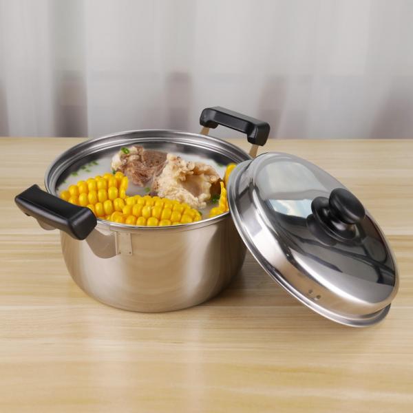 High Quality 5pcs Non Stick Stock Pot Stainless Steel 410 Cookware Cooking Set