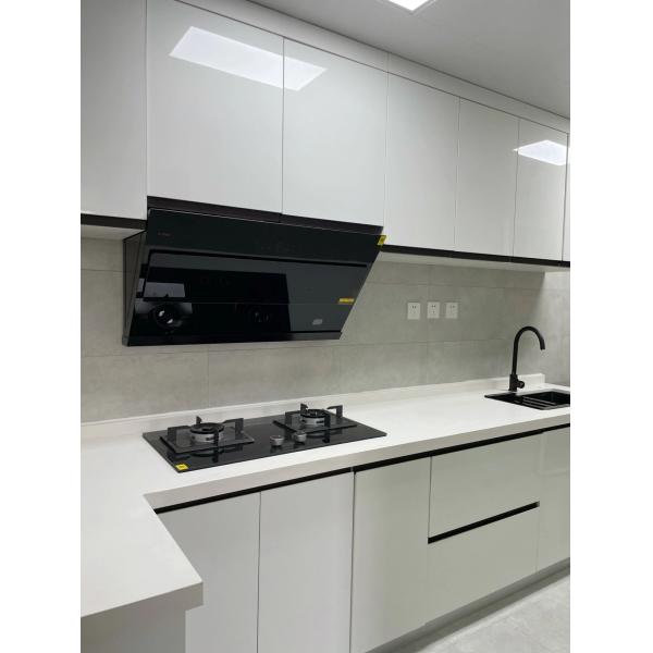 Modern Minimalist Large Kitchen Cabinet With Sink Plywood Cupboard