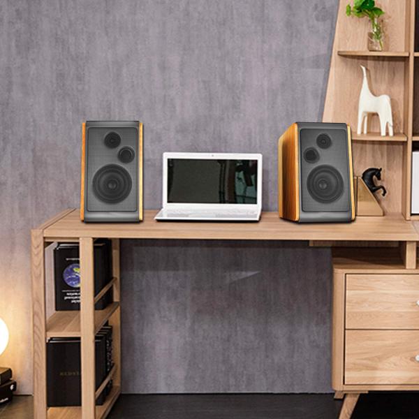 40W Wireless Bookshelf Speakers Balanced And Immersive Sound With User Manual