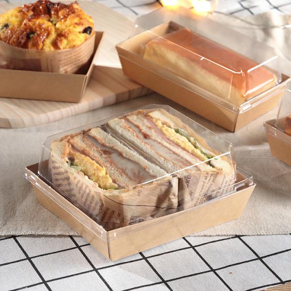 Buy TUV Triangle Wedge Sandwich Food Takeaway Boxes With Clear Lid at wholesale prices
