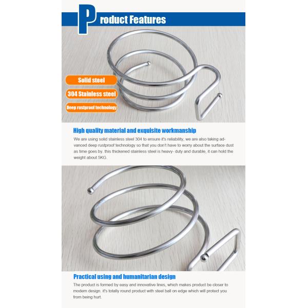 No Punching Reusable Hair Dryer Stand Bath Accessories 130x95x70 Mm