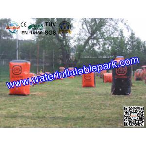 Quality Red Sport Inflatable Paintball Bunker , Customized Inflatable Paintball Field for sale