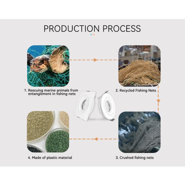 Renewable Material GU10 Downlight Housing Square Tilted MR16 Downlight Housing