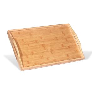 waterproof wooden bamboo food tea serving tray with folding legs
