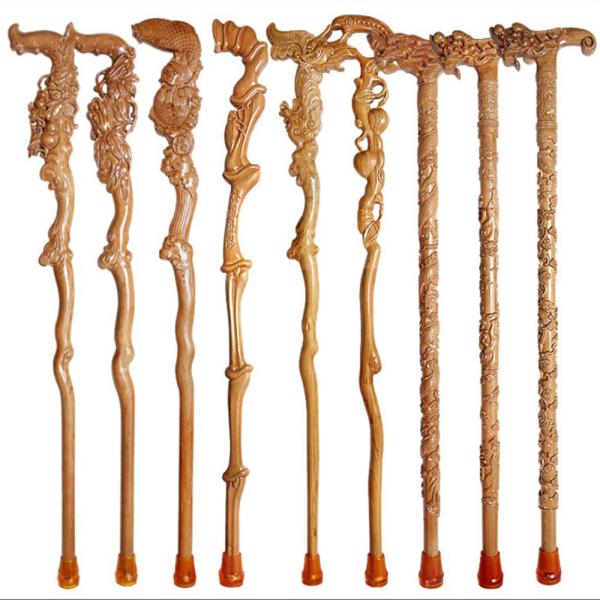 Buy Handicraft 90cm Wooden Hand Carved Walking Sticks at wholesale prices