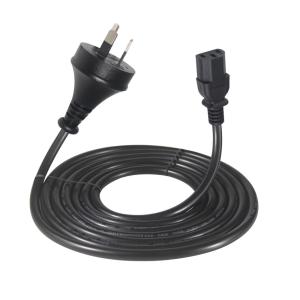 3 Pin AU Plug to C13 Power Cord 1.8m Black SAA Certified