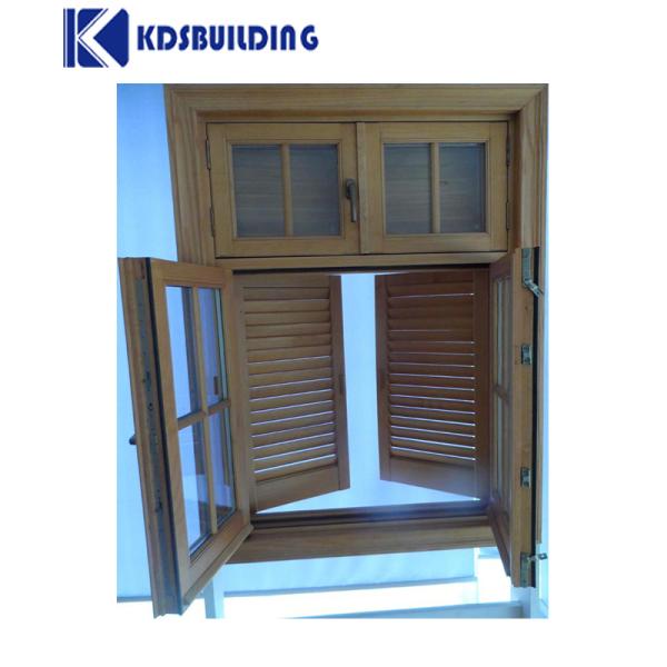 KDSBuilding Modern Solid Grill Design Mosquito Anti Theft Double Glaze Wooden casement window
