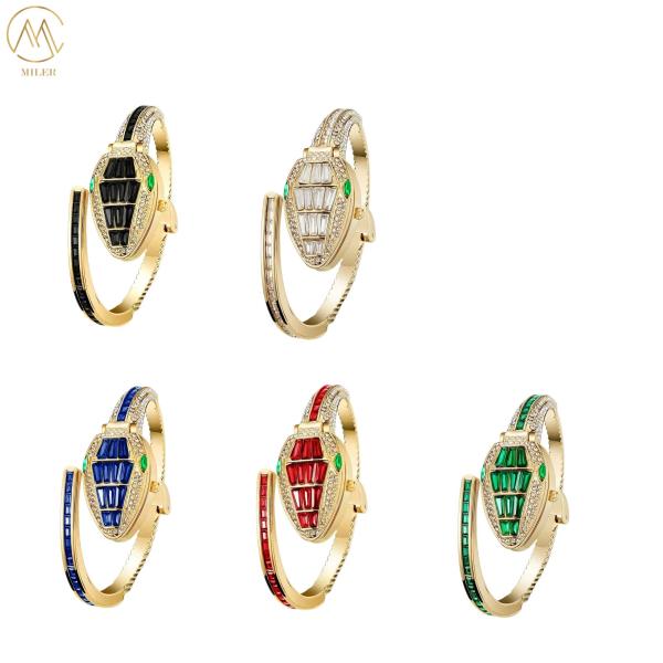 Miler Fashion Creative Senior Sense Pointer Women's Watch with Diamond Clamshell