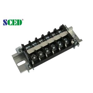 PCB Panel Mount Terminal Block 11.50mm 600V 30A PC Black Screw Terminal