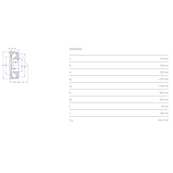 Motorcycle Engine 29434 E Thrust Spherical Roller Bearing 170x340x103 mm