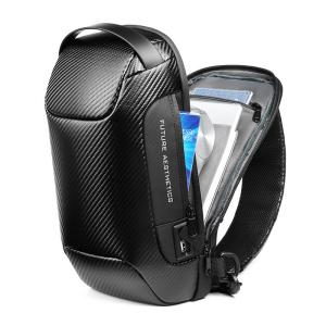 OEM/ODM Carbon Fiber Streamline Anti Theft Sling Bag Rainproof