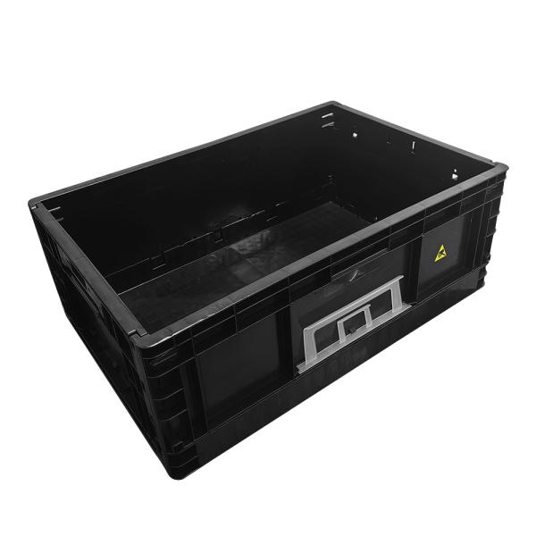 Buy Folding Electronic Components Container Box Antistatic Box Bin Pallets Plastic PCB ESD Storage Box at wholesale prices
