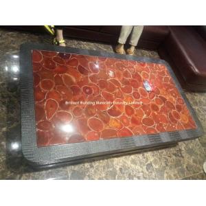 China Semiprecious Stone Red Agate Inlayed Tabletops on sale