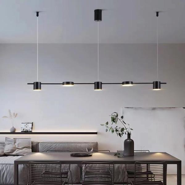 6 Heads Suspension Lighting Black Brass Home dimmable led pendant lights