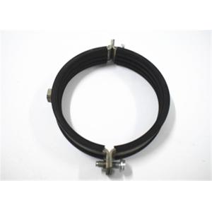 Black Rubber Ring Split Pipe Clamp For Tube System With Galvanized 80-400MM