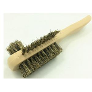 Natural Pig Hair Brush Wood Handle / Home Shoe Cleaning Brush