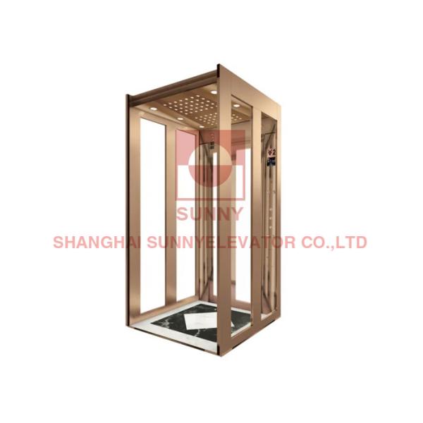 Buy 1600kg 5 Person Residential Panoramic Elevator PVC Plastic Floor at wholesale prices