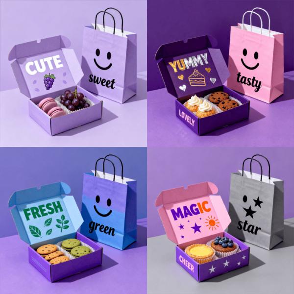 Custom Design Logo Corrugated Box Food Grade Printing Foldable Cake Food Cookie