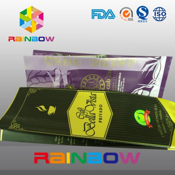 Black 70g 100g 250g 500g Plastic Pouches Packaging Stand Up Coffee Bean Bag With Valve