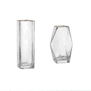 Polished Tabletop Rectangular Decorative Glass Vases With Phnom Penh Tall
