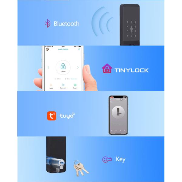 CE Certificate Wifi Smart Lock Outdoor Smart Door Lock With Semiconductor Sensor