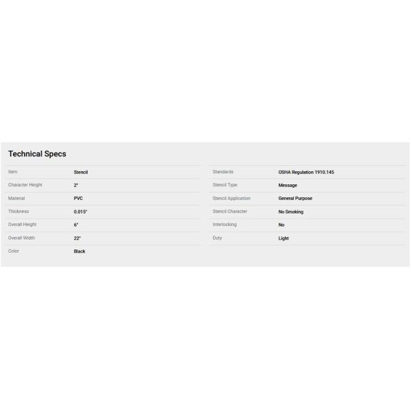 Public Place No Smoking Stencil No Smoking Sign Plastic Letter Stencil Customized