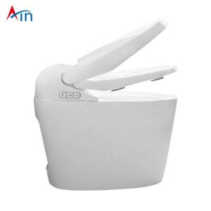 Automatic Flush One Piece Round Toilet , Integrated Electric Toilet