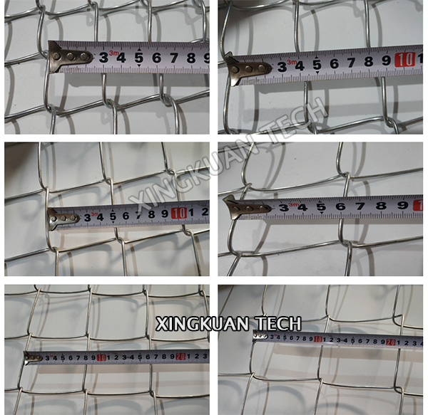 5cm Chain Link Fabric Fencing , Galvanized Steel Wire Mesh Rolls 6cm 8cm