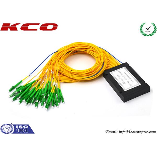 Buy Passive Fiber Optic Splitter 1x32 Port Rack Mount ABS Box Cable Television Support at wholesale prices