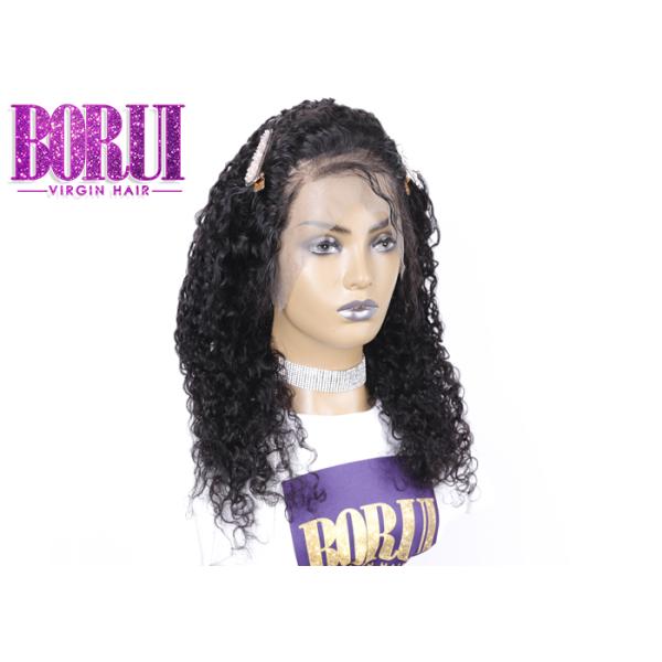 250% Density Full Lace Human Wigs Water Wave Brazilian With Baby Hair Smooth