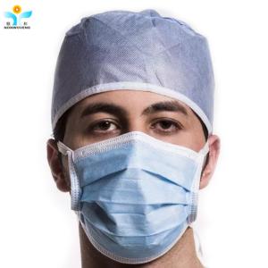 Quality Surgical Disposable Hair Net Cap Spunlace Polypropylene Fabric Tie On for sale
