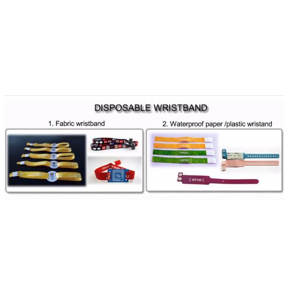 1k Band RFID Woven Fabric Wristbands S50 For Festival Wedding