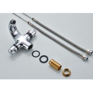 ROVATE Thermostatic Dual Handle Bathroom Basin Mixer Bubble Aerator