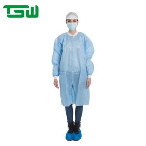 Individually Wrapped Disposable SMS Nonwoven Lab Coat