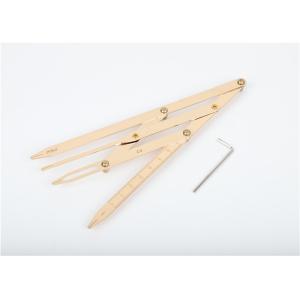 Professional Tattoo Accessories , 4 Prong Stainless Steel Golden Mean Caliper