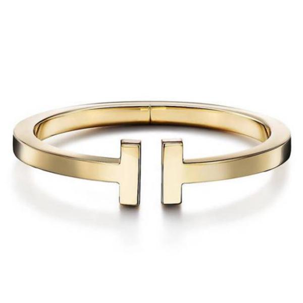 15mm Width 18K Solid Gold Jewellery Gold T Bangle 6.25inch Size ODM