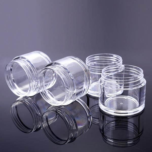 Acrylic Powder Jars Packaging Wholesale Custom Logo Clear Empty Plastic Cosmetic Container Cosmetic Packaging CN;GUA