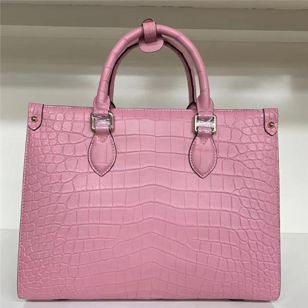 Authentic Crocodile Leather Women Business Travel Handbag Female Laptop Bag Genuine Alligator Skin OL Lady Working Purse