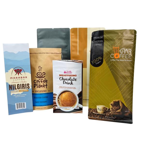 Buy Custom Stand Up Zipper Coffee Bean Bag with Valve at wholesale prices