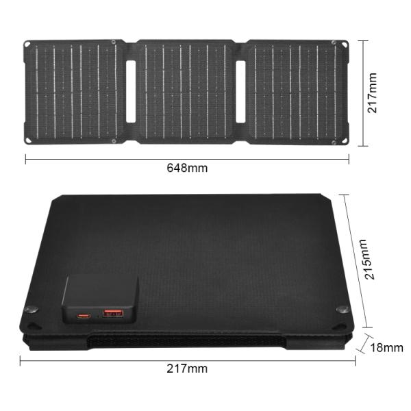 20W Mono Cell Portable Solar Bag with USB Type-C Output and ETFE Surface Material