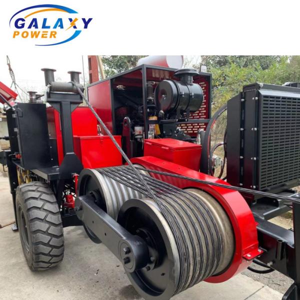 Overhead Line 118kw Puller Tensioner Stringing Equipment 90KN Hydraulic Cable