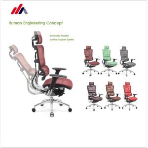 Mail Packing Modern Office Chair with Solid Wood Legs Armrest and Lumbar Support