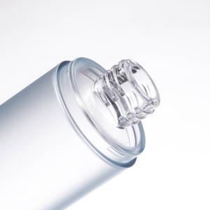 Round Transparent Vacuum Pump Bottle Cosmetic 30ml 50ml 90ml