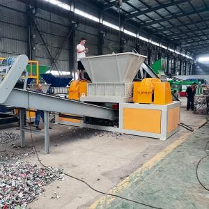 Double Shaft Shredder for Large Pipe PE Pipe Recycling in Manufacturing Plant